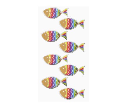Klebesticker Fische, 3 D - 8 Stck