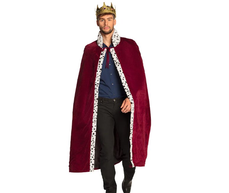 K�nigsmantel, deluxe - bordeaux
