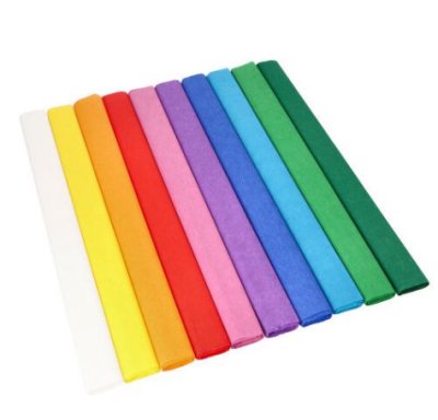 Krepp-Papier 2,5 m x 50 cm, 10 Rollen