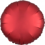 Ballon Rund Satin Luxe Sangria, 43 cm