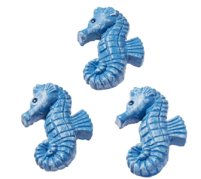 Seepferdchen blau mit Klebepunkt