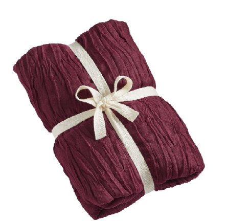 Tischl�ufer bordeaux aus Musselin