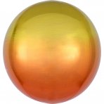 Kugelballon - Orbz - Gelb/Orange, 40 cm