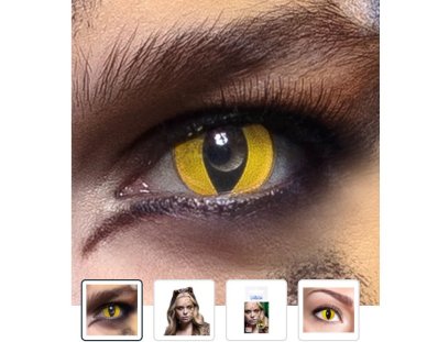 Kontaktlinsen wilde Katze, gelb