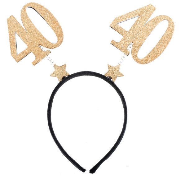 Haarreifen 40, gold/glitzer