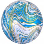 Marblez Marmor Blau Folienballon