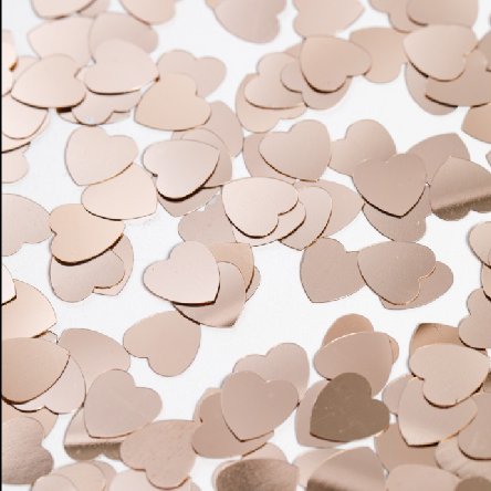 Tischkonfetti Rose Gold Herzen, 14g