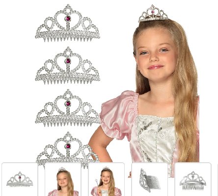 Prinzessinnen Kronen, 4 Stck