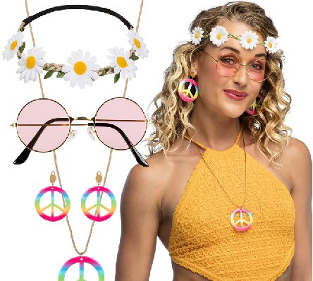 Verkleidungsset Hippie