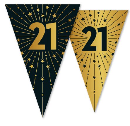 Wimpelkette zum 21.Geburtstag/Jubilum