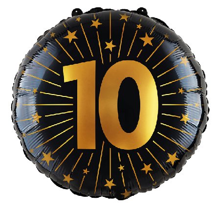 Folienballon Zahl 10