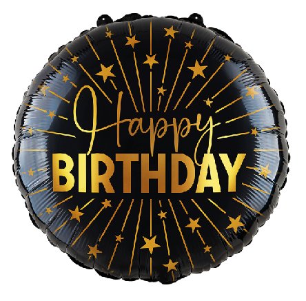 Folienballon Happy Birthday, 45 cm