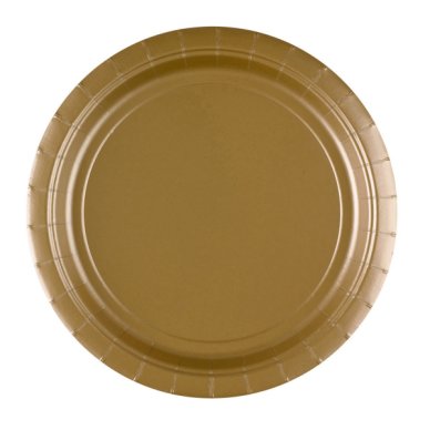 Pappteller Metallic creme gold, 8 Stck