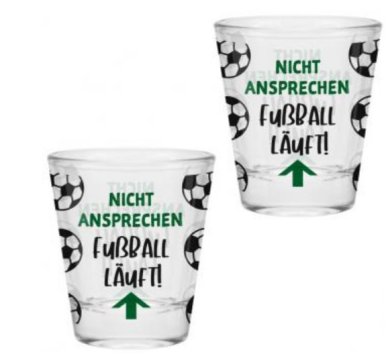 Schnapsglas Fuball, 1 Stck