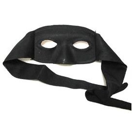 Zorro - Augenmaske schwarz zum Binden