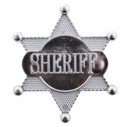 Sheriffstern, silber, 1 Stck