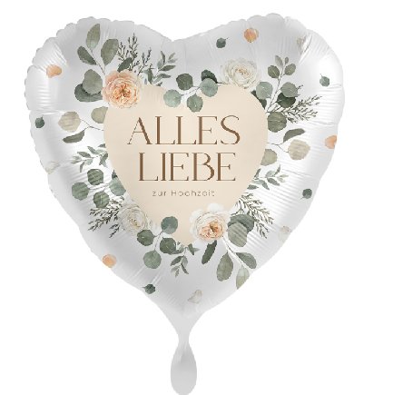 Folienballon Alles Liebe zur Hochzeit