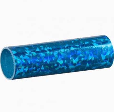 Luftschlangen Holografisch Blau 1 Rolle 4m