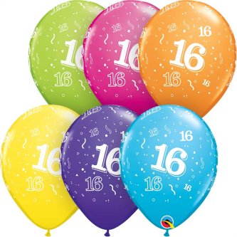 Ballons mit Zahl 16 - 25 Stck