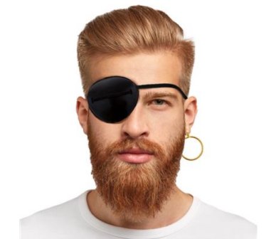 Augenklappe und Ohrring fr Piraten