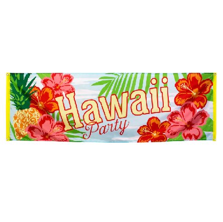 Banner Hawaii party, 74 x 220 cm