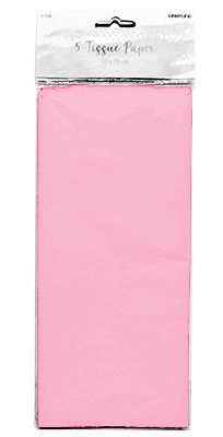 Seidenpapier, rosa  - 5 Bgen