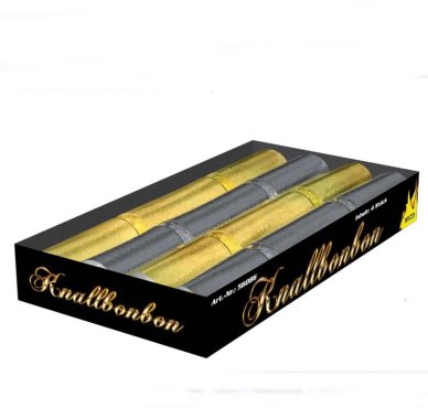Knallbonbon, 4er Schachtel gold/silber