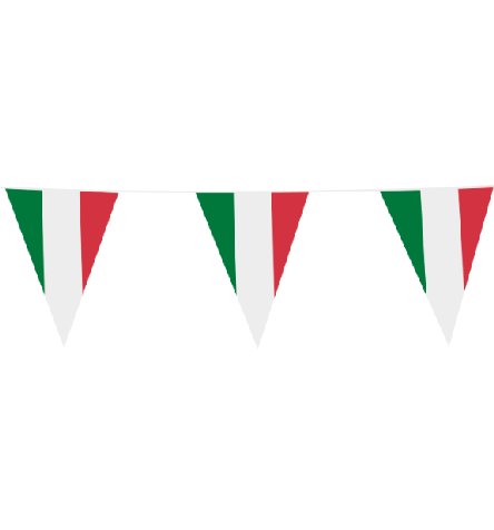 Italien Wimpel 10m gr�n-wei�-rot