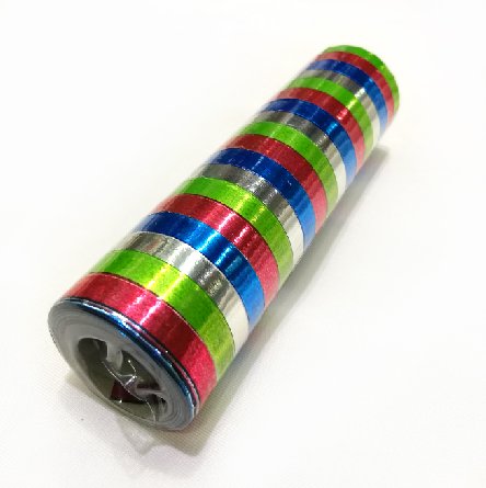 Luftschlangen, bunt, metallisch