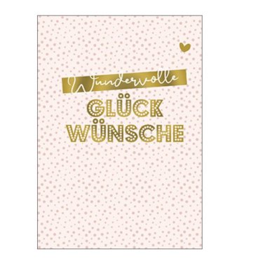 Goldstck Glckwunschkarte