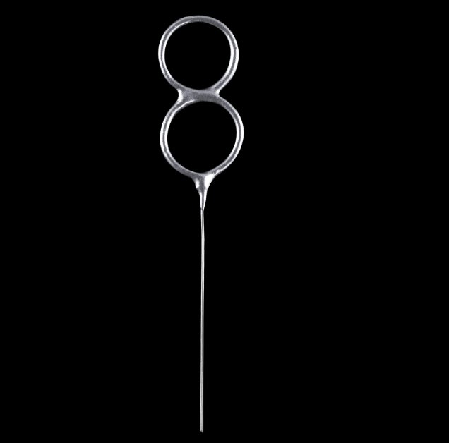 Wunderkerze Zahl 8, silber