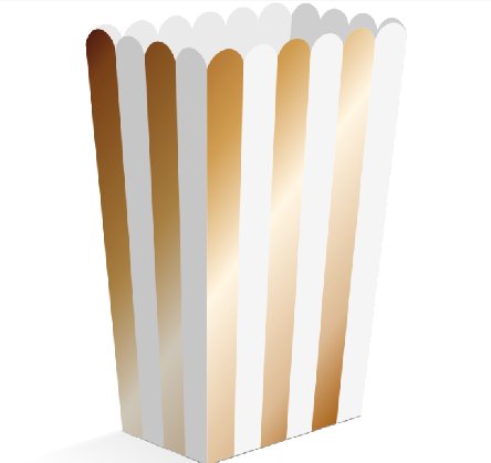 Snackboxen gold/gestreift, 8 St�ck