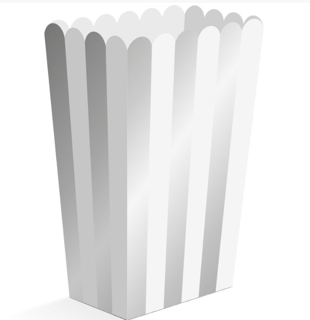 Snackboxen silber/gestreift, 8 St�ck
