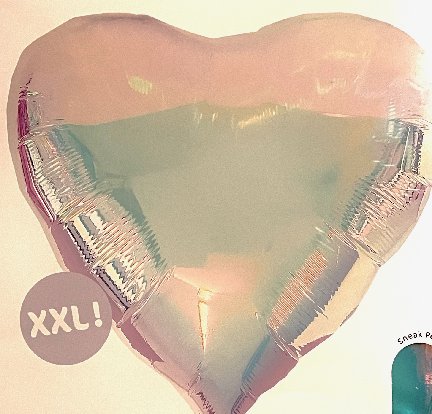 Riesenherz Folienballon 103 x 107 cm