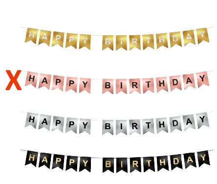 Geburtstag Girlande in rosegold, 3m