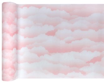 Tischlufer BaBy, rosa Wolken
