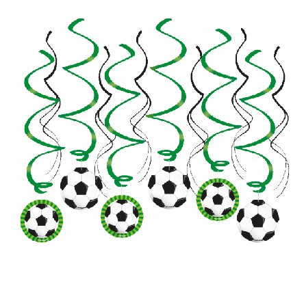 Fu�ball Girlanden, 6 St�ck