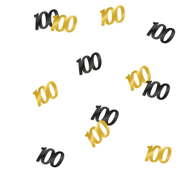 Tischkonfetti mit Zahl 100