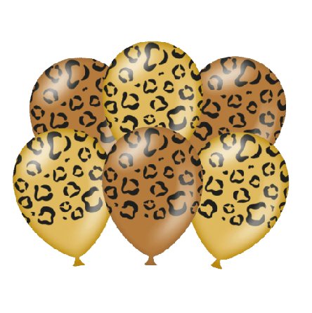 Partyballons - Leopard (Safari), 6 St�ck