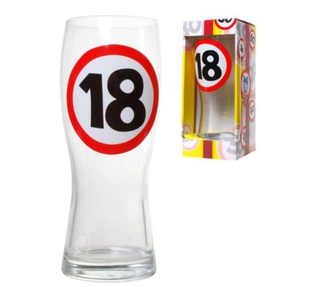 Bierglas zum 18. Geburtstag