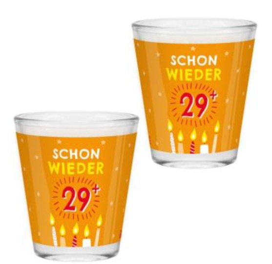 Schnapsglas Zahl 29+
