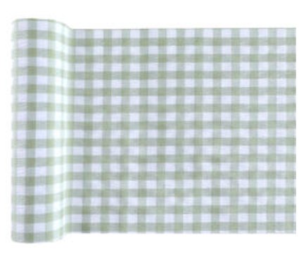 Tischl�ufer Karo Vichy Vert gr�n, 3m