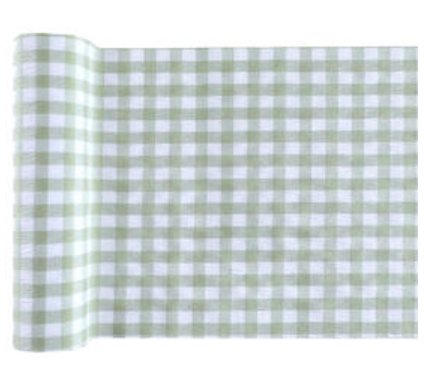 	Tischlufer Karo Vichy Vert Grn, 3m