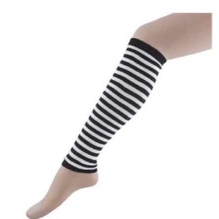 Beinstulpen schwarz/wei