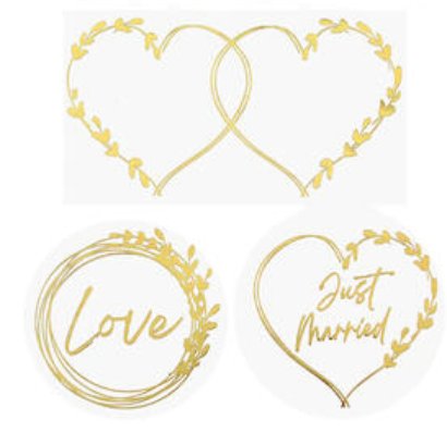 Klebesticker - Hochzeit - 16 Stck