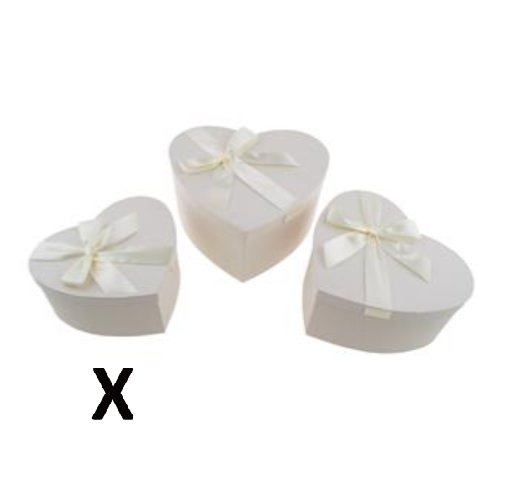 Herzschachtel - Herzdose mit Schleife, wei�