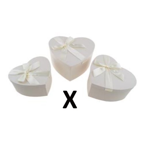 Herzschachtel - Herzdose mit Schleife, wei�