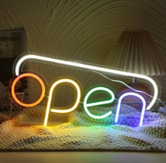 Neon Licht Open fr Schaufenster