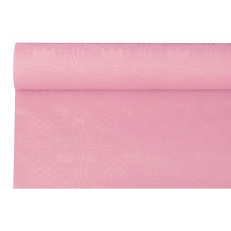 Papiertischtuch mit Damastprgung 6 m, rosa