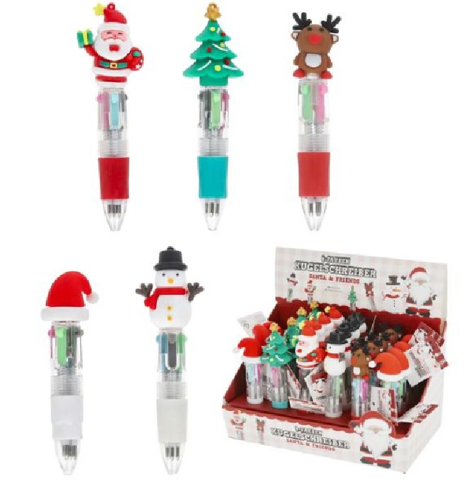 Weihnachten Kugelschreiber 4 Farben